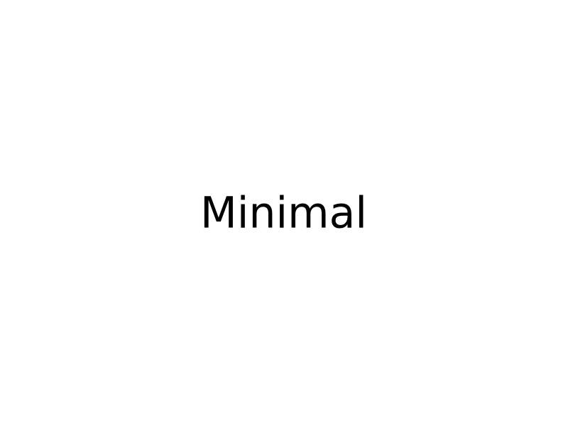 Minimal Design